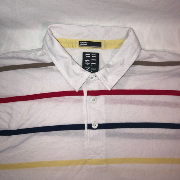 Men’s Billabong Striped SS Polo Shirt Size Medium - Picture 3 of 6